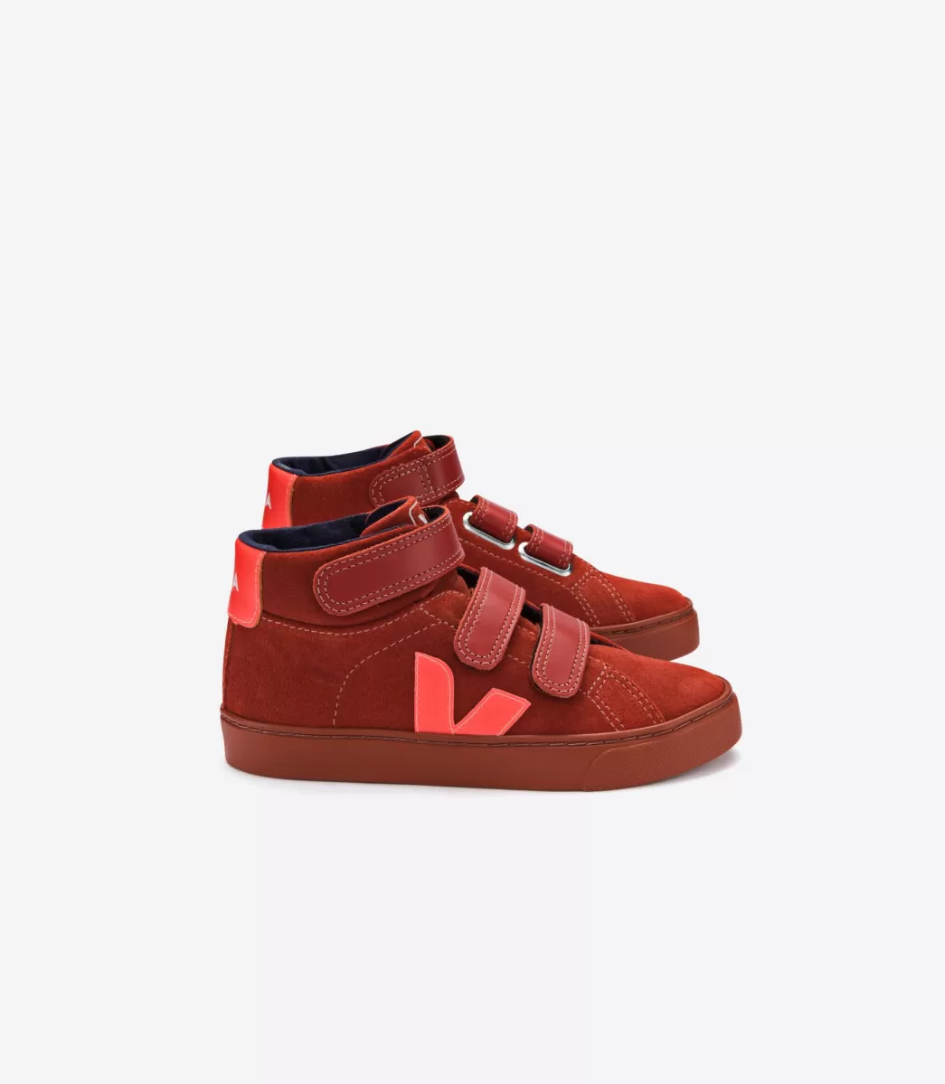 Enfant VEJA Enfants<ESPLAR MID SUEDE ROUILLE RUST SOLE