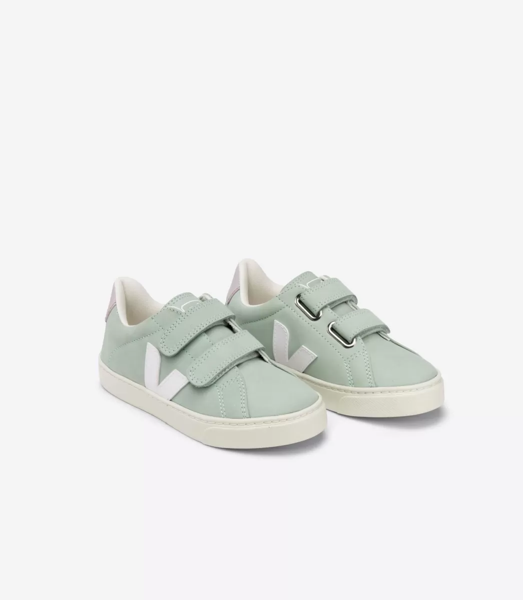 Enfant VEJA Esplar<ESPLAR NUBUCK MATCHA WHITE