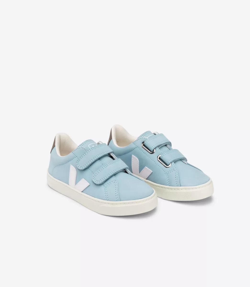 Enfant VEJA Enfants<ESPLAR NUBUCK STEEL WHITE