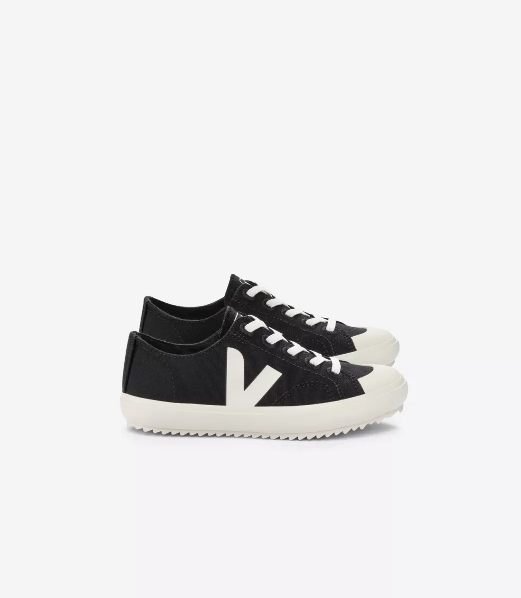 Enfant VEJA Enfant | Vegan<FLIP ELASTIC LACES CANVAS BLACK PIERRE