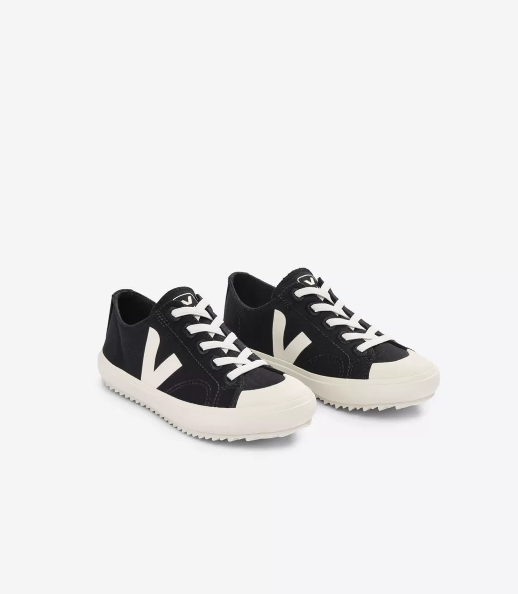 Enfant VEJA Enfant | Vegan<FLIP ELASTIC LACES CANVAS BLACK PIERRE