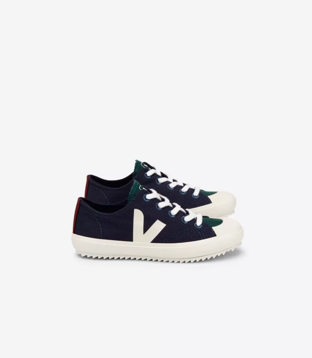 Enfant VEJA Enfants<FLIP LACES CANVAS MULTICO MARINE