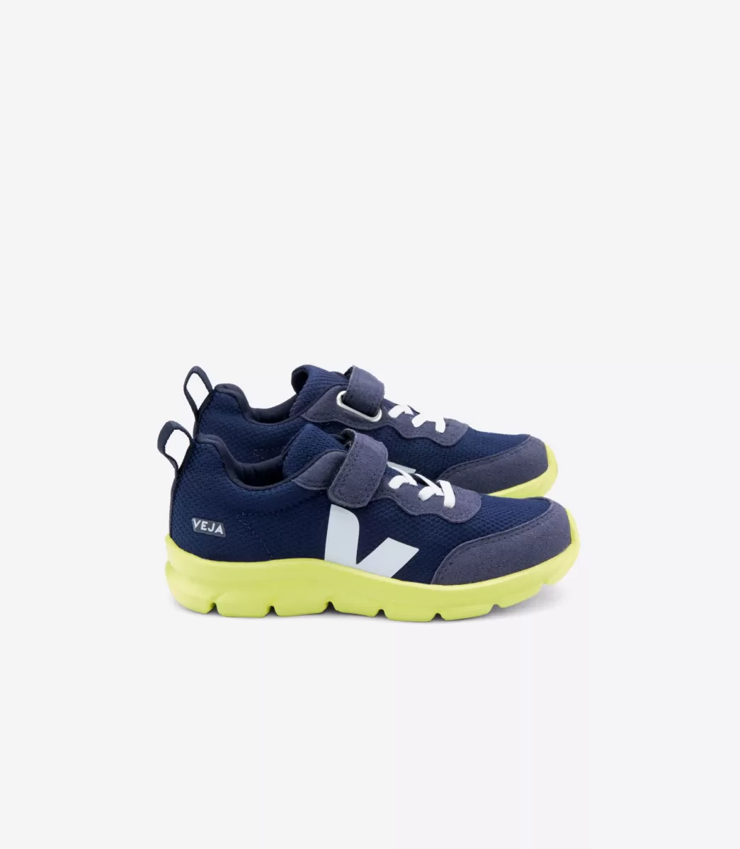 Enfant VEJA Enfants<GORILLA B-MESH NAUTICO WHITE JAUNE FLUO SOLE