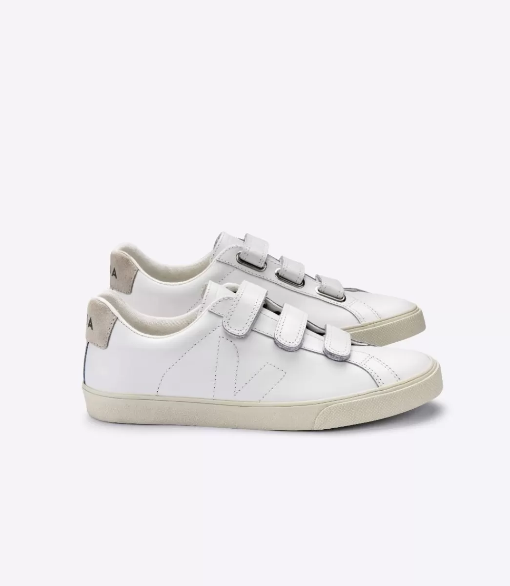 VEJA Adultes<3-LOCK LEATHER WHITE