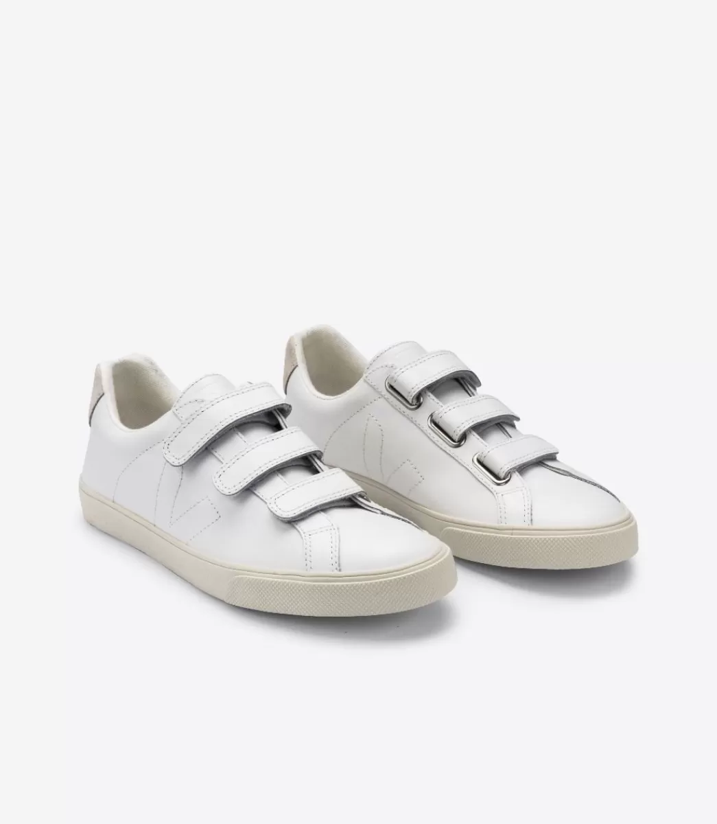 VEJA Adultes<3-LOCK LEATHER WHITE