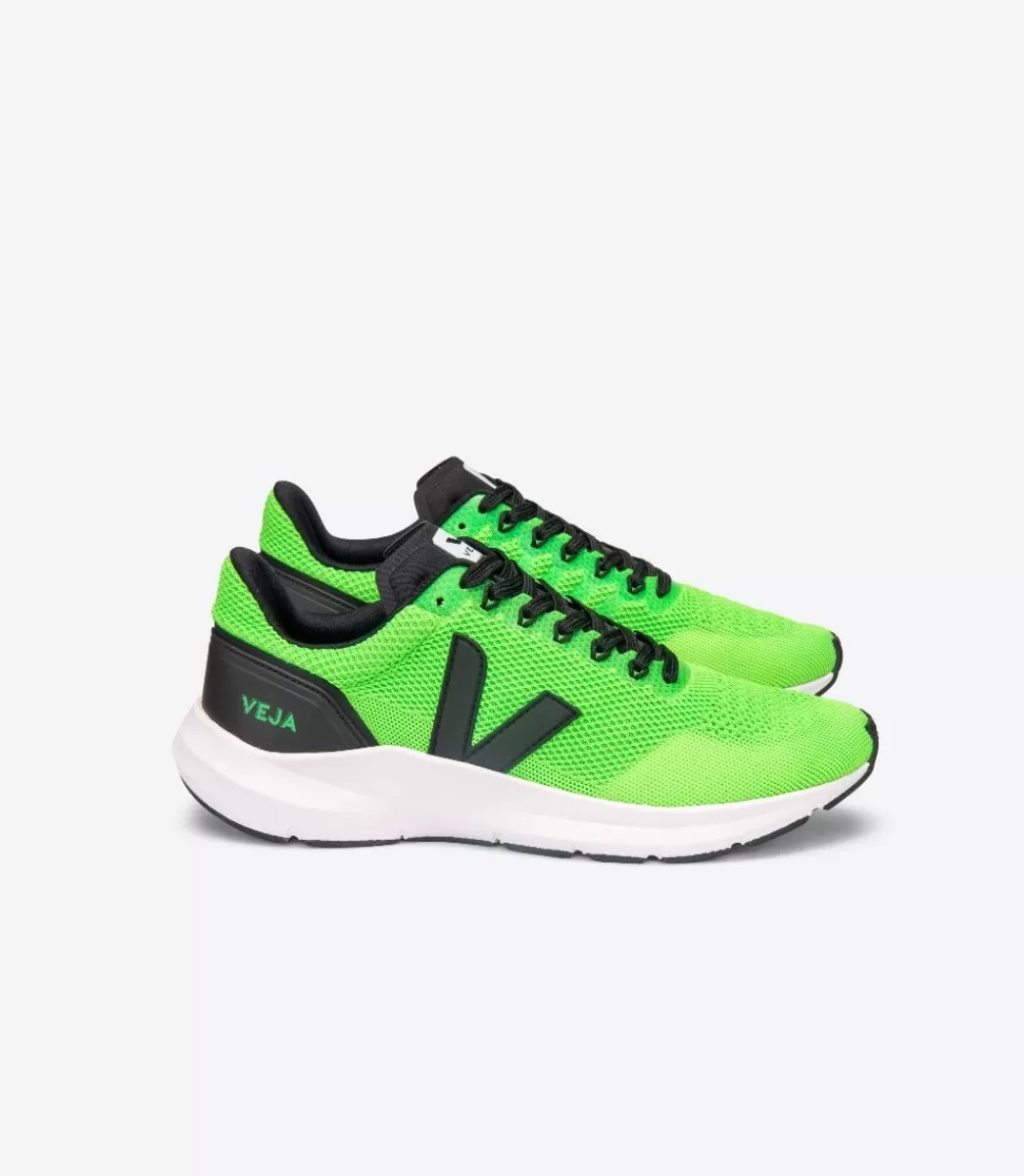 VEJA Adultes<MARLIN V-KNIT VERT FLUO BLACK