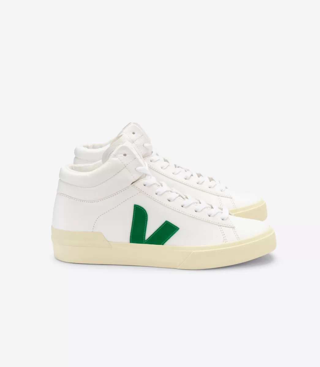 Femme VEJA Minotaur | Minotaur<MINOTAUR LEATHER WHITE EMERAUDE BUTTER