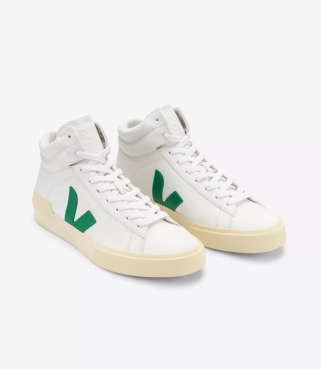 Femme VEJA Minotaur | Minotaur<MINOTAUR LEATHER WHITE EMERAUDE BUTTER