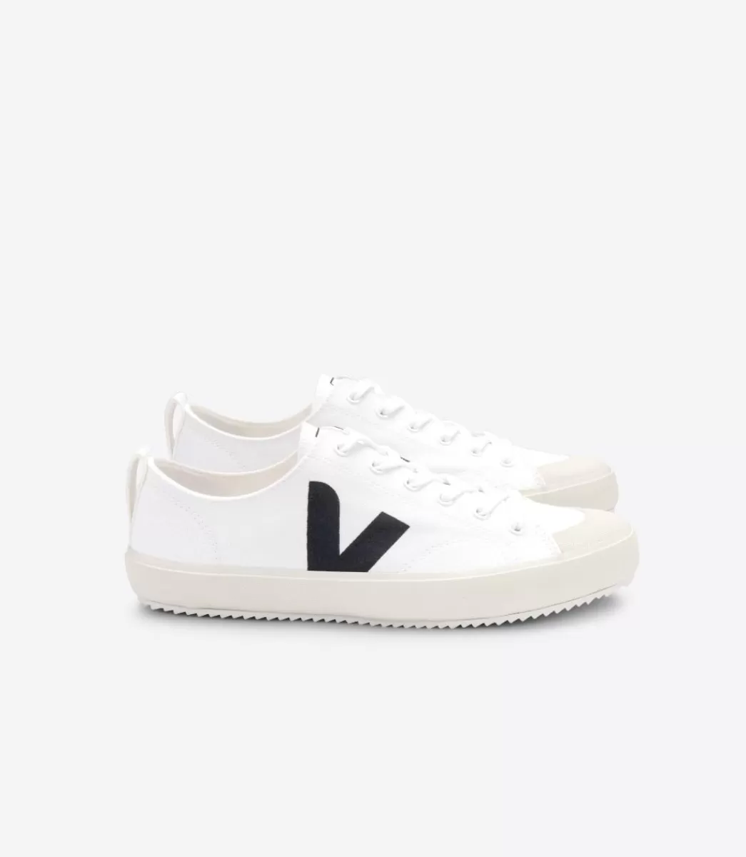 VEJA Adultes<NOVA CANVAS WHITE BLACK
