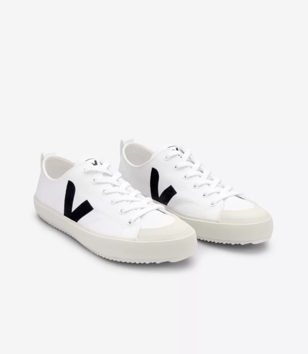 VEJA Adultes<NOVA CANVAS WHITE BLACK