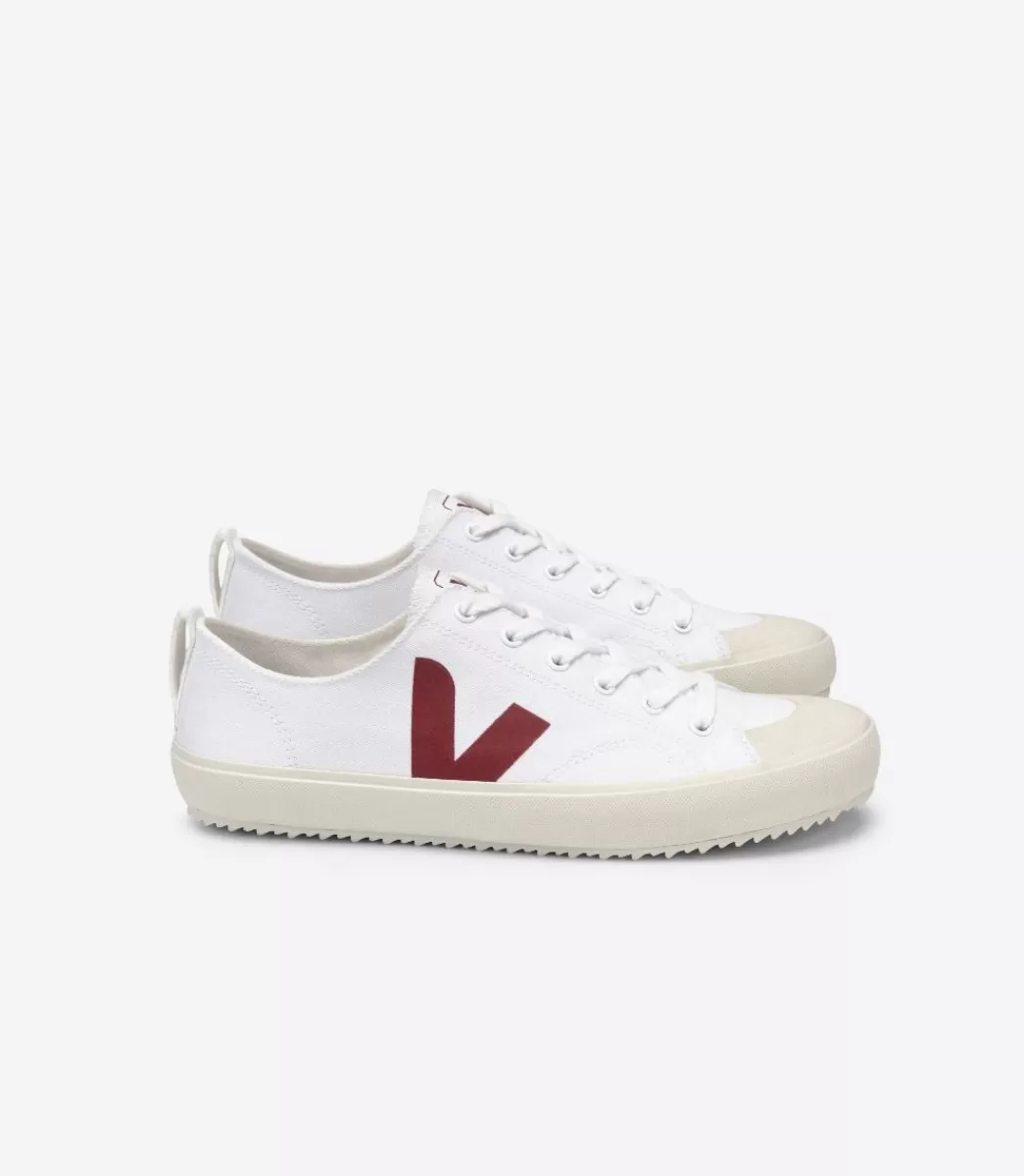 VEJA Adultes<NOVA CANVAS WHITE MARSALA