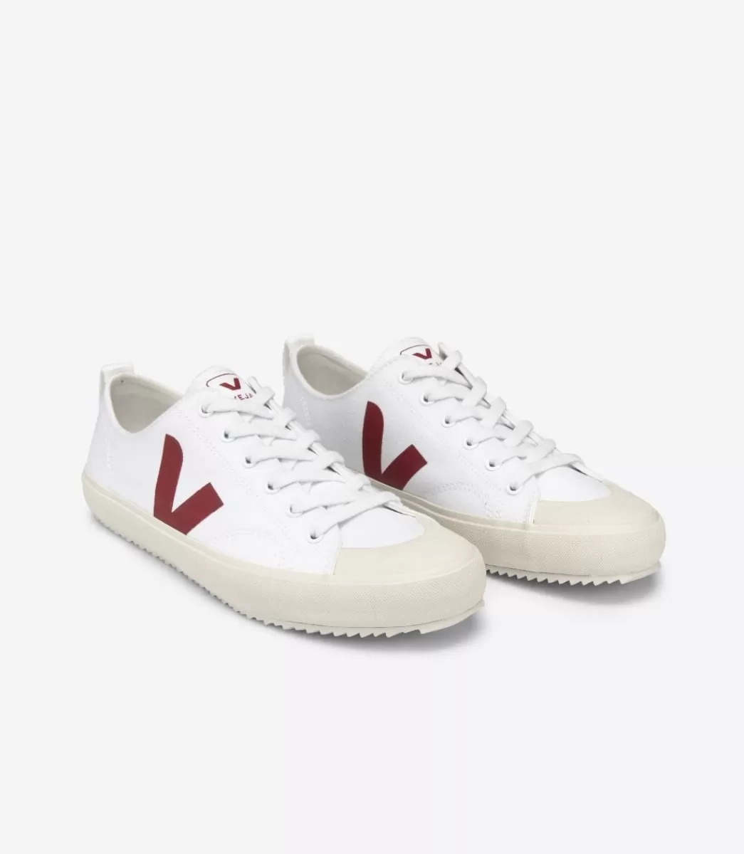 VEJA Adultes<NOVA CANVAS WHITE MARSALA