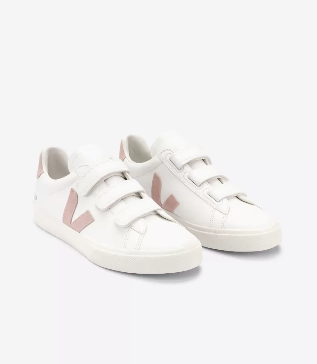 VEJA Adultes<RECIFE CHROMEFREE LEATHER WHITE BABE