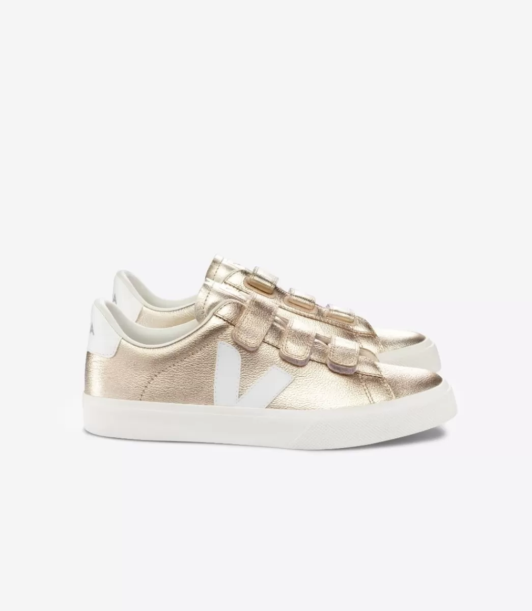 Femme VEJA Recife<RECIFE LEATHER PLATINE WHITE