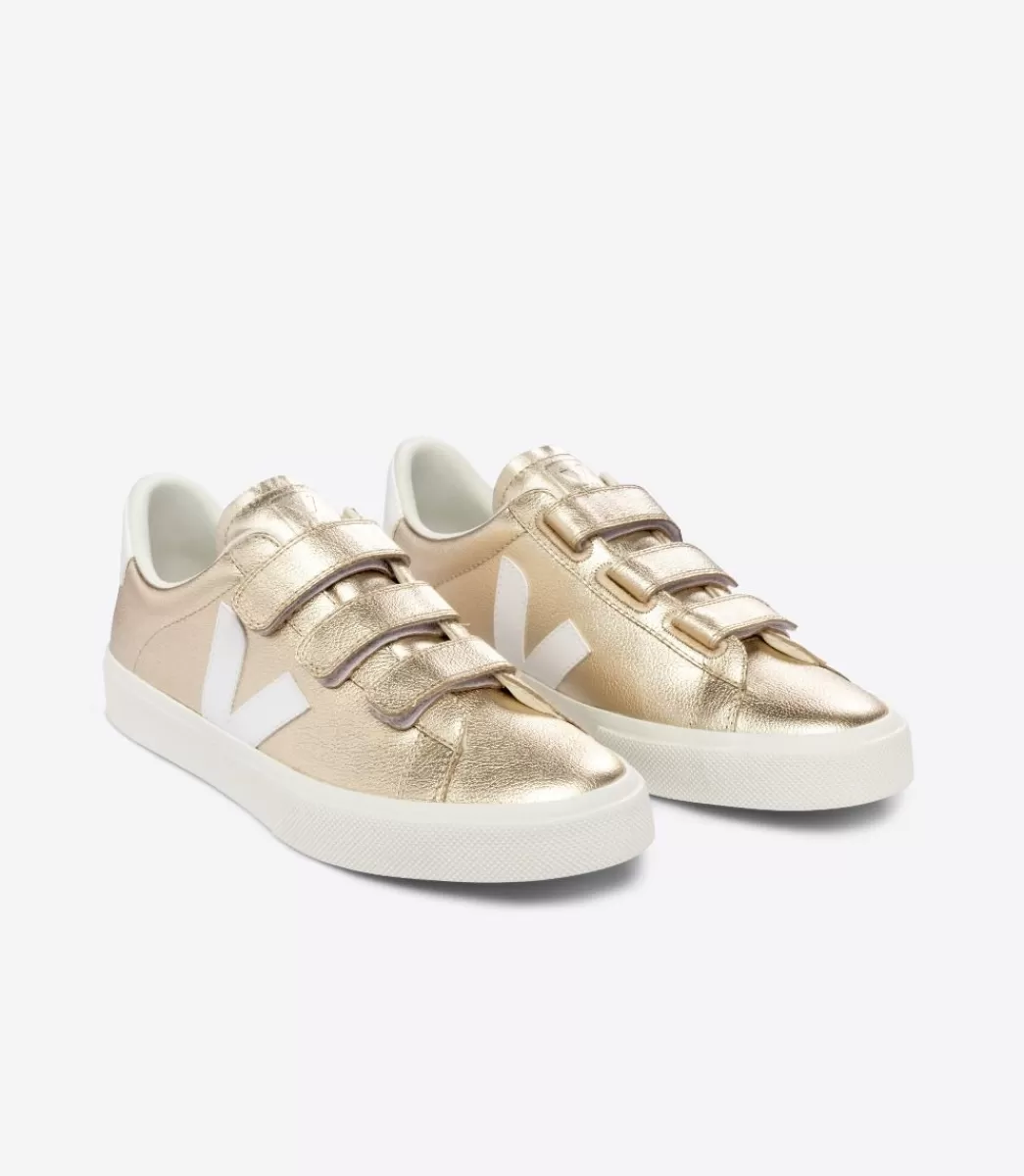 Femme VEJA Recife<RECIFE LEATHER PLATINE WHITE