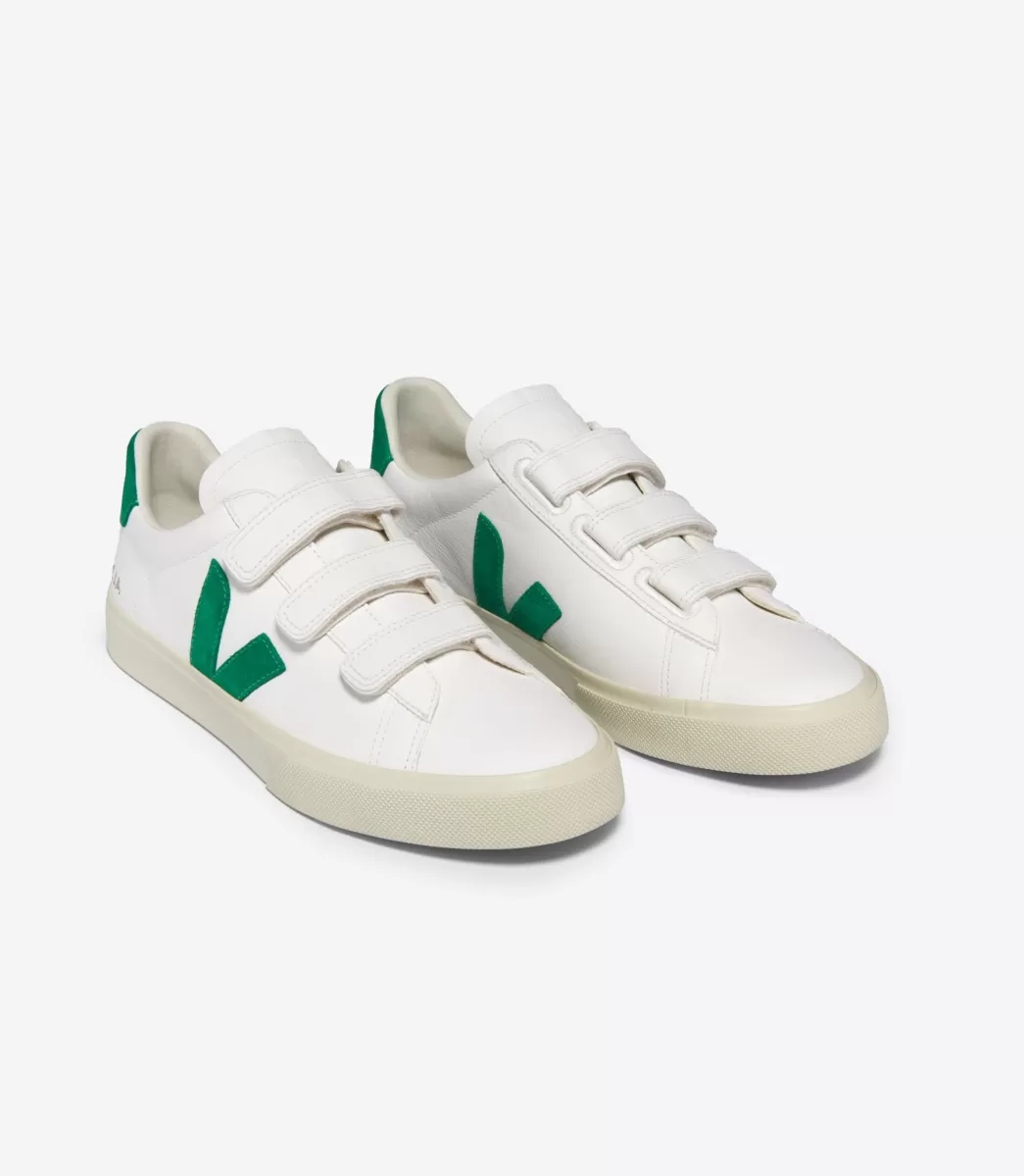 Femme VEJA Recife | Recife<RECIFE LEATHER WHITE EMERAUDE