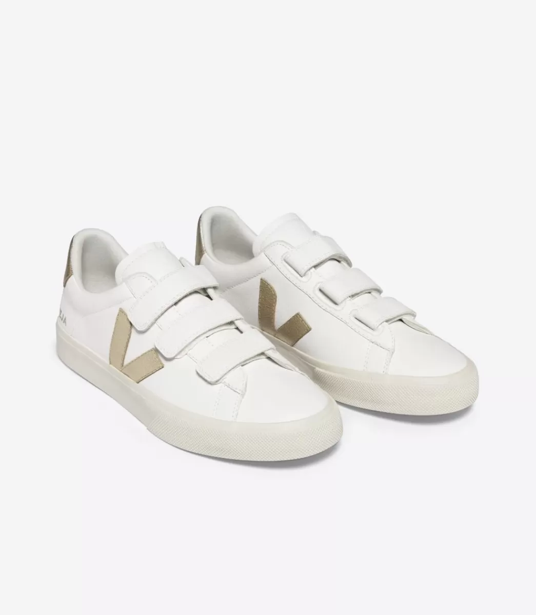 Femme VEJA Recife<RECIFE LEATHER WHITE PLATINE
