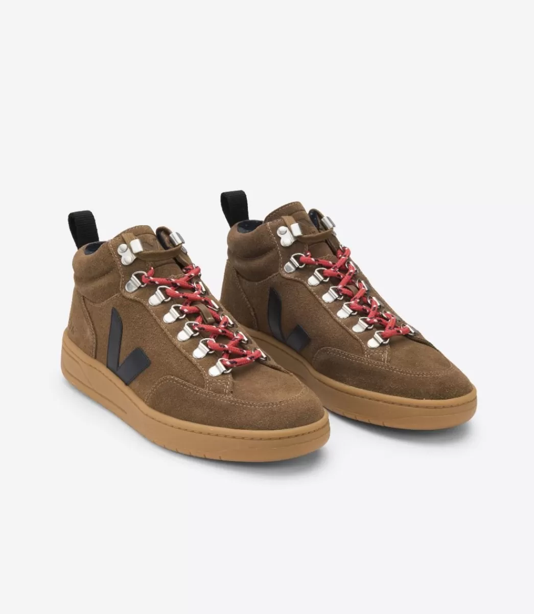 VEJA Adultes<RORAIMA SUEDE BROWN BLACK NATURAL SOLE