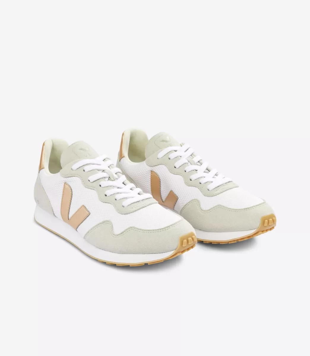Femme VEJA Adulte | Vegan<SDU ALVEOMESH WHITE PLATINE