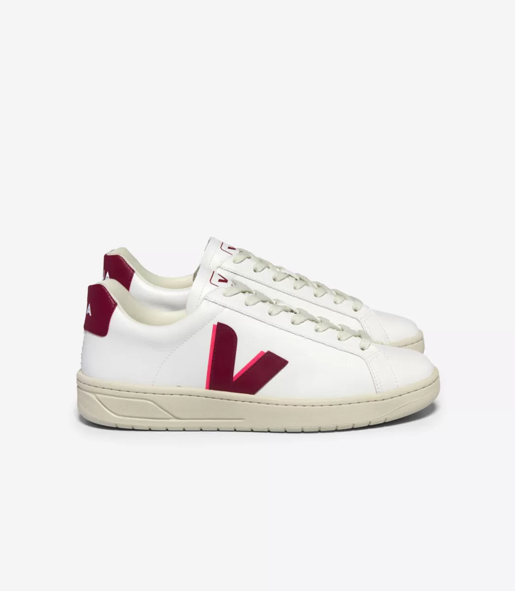 Femme VEJA Adulte | Vegan<URCA CWL WHITE MARSALA ROSE FLUO