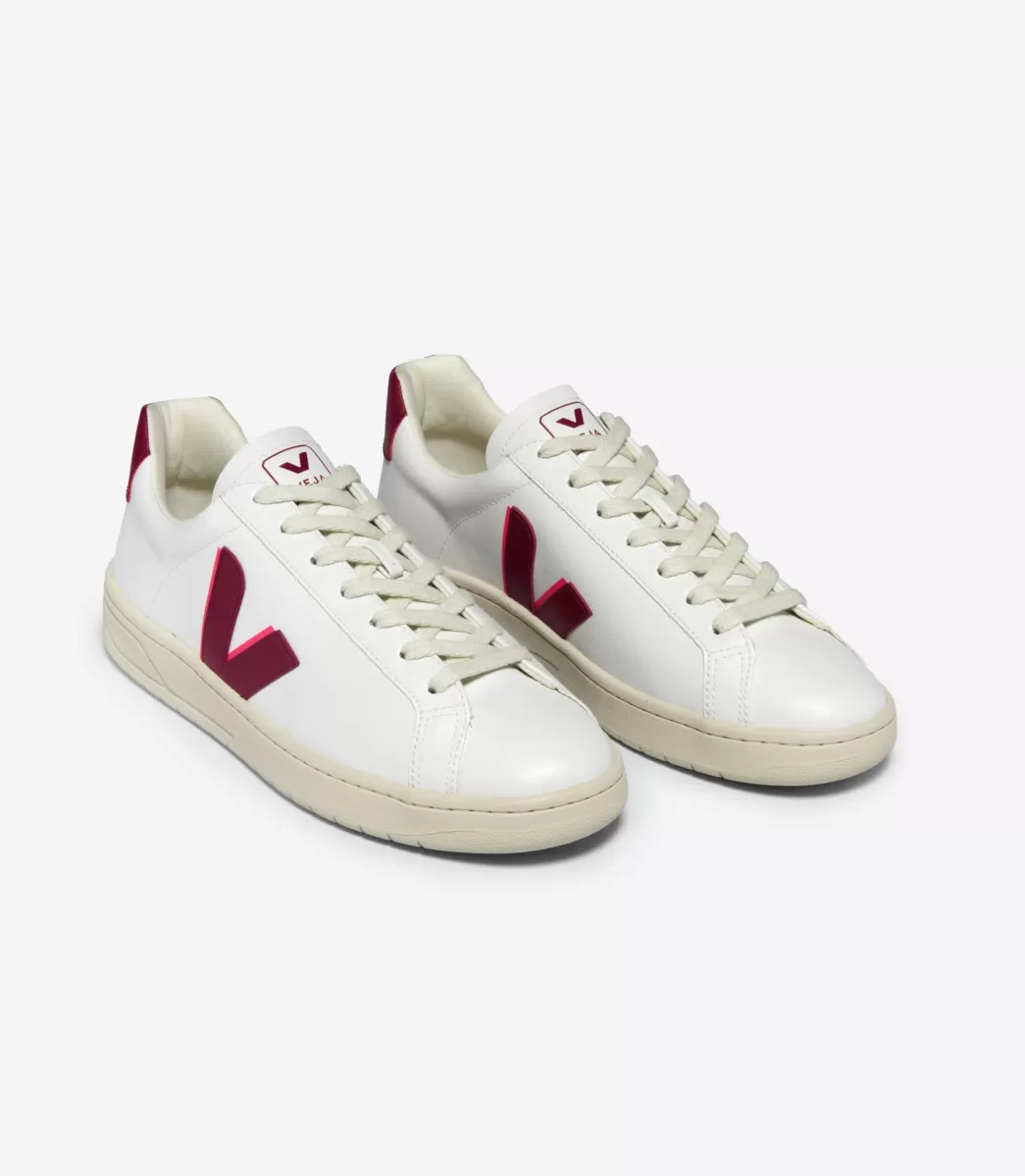 Femme VEJA Adulte | Vegan<URCA CWL WHITE MARSALA ROSE FLUO