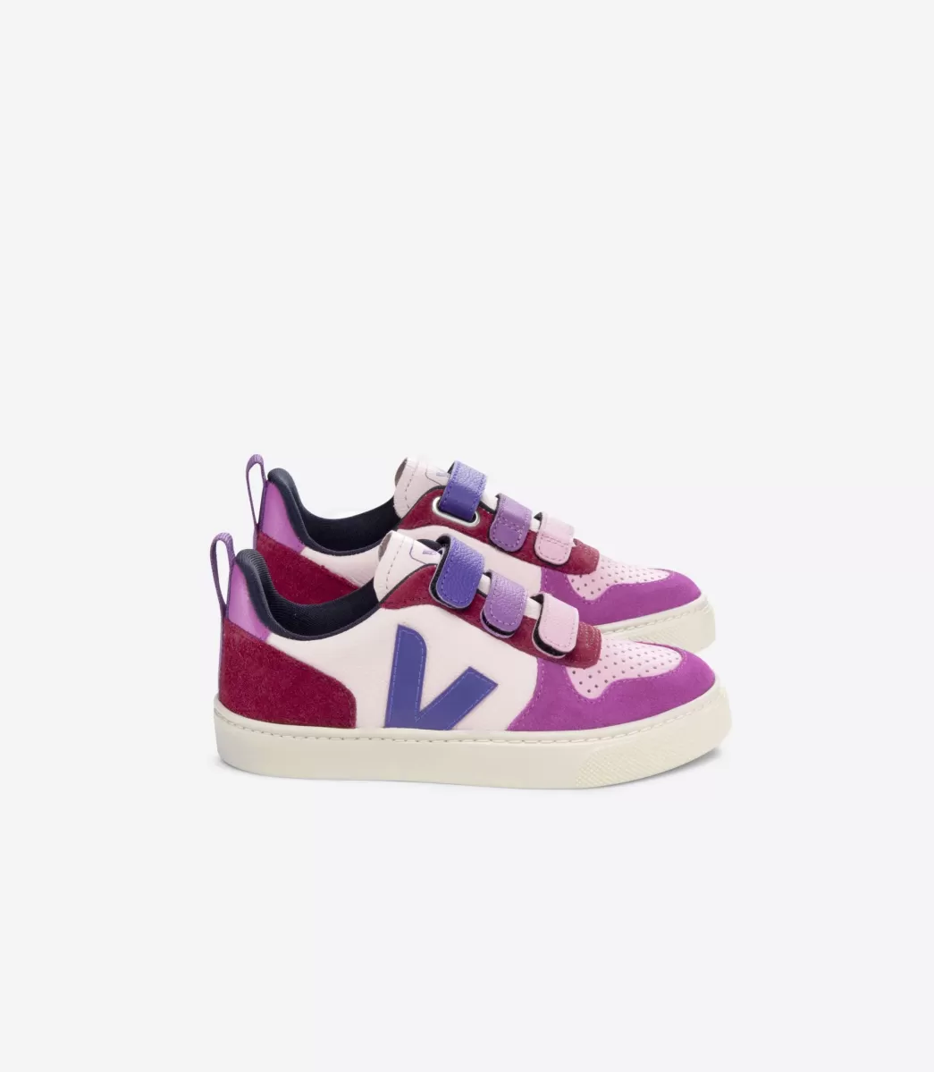 Enfant VEJA V-10<V-10 LEATHER MULTICO PETALE
