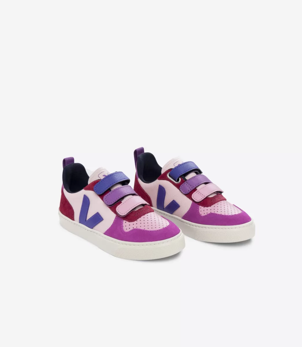 Enfant VEJA V-10<V-10 LEATHER MULTICO PETALE