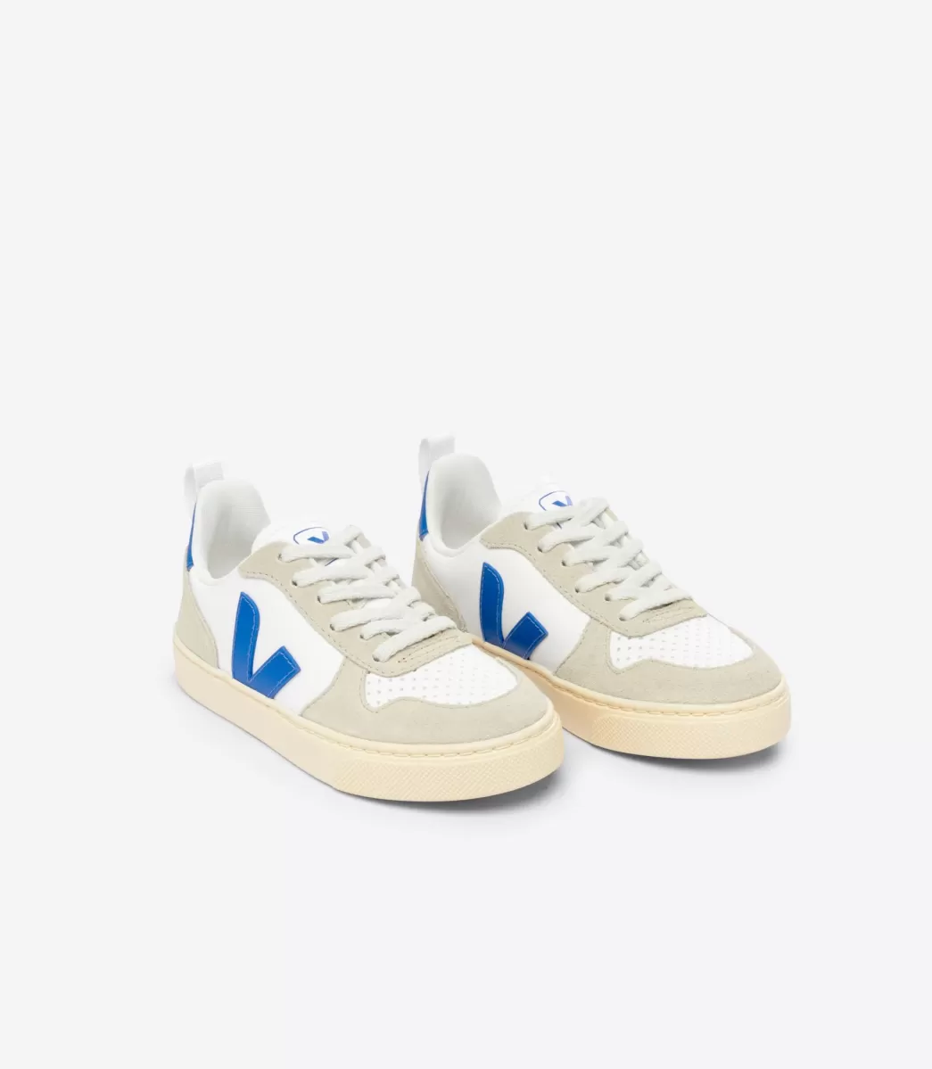Enfant VEJA V-10<V-10 LEATHER WHITE PAROS ALMOND
