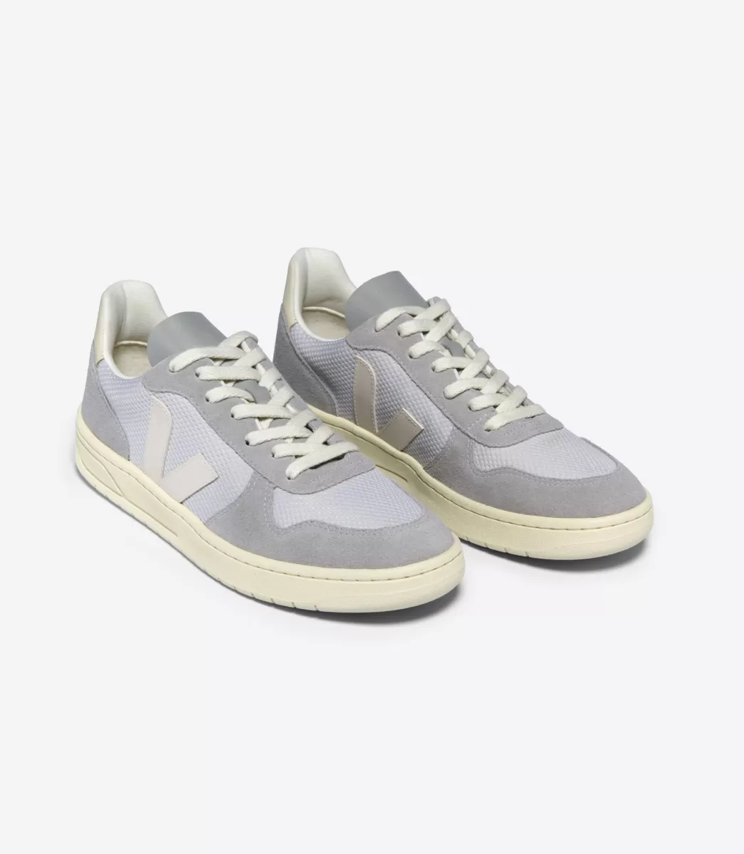 Femme VEJA V-10 | V-10<V-10 ALVEOMESH LIGHT GREY PIERRE