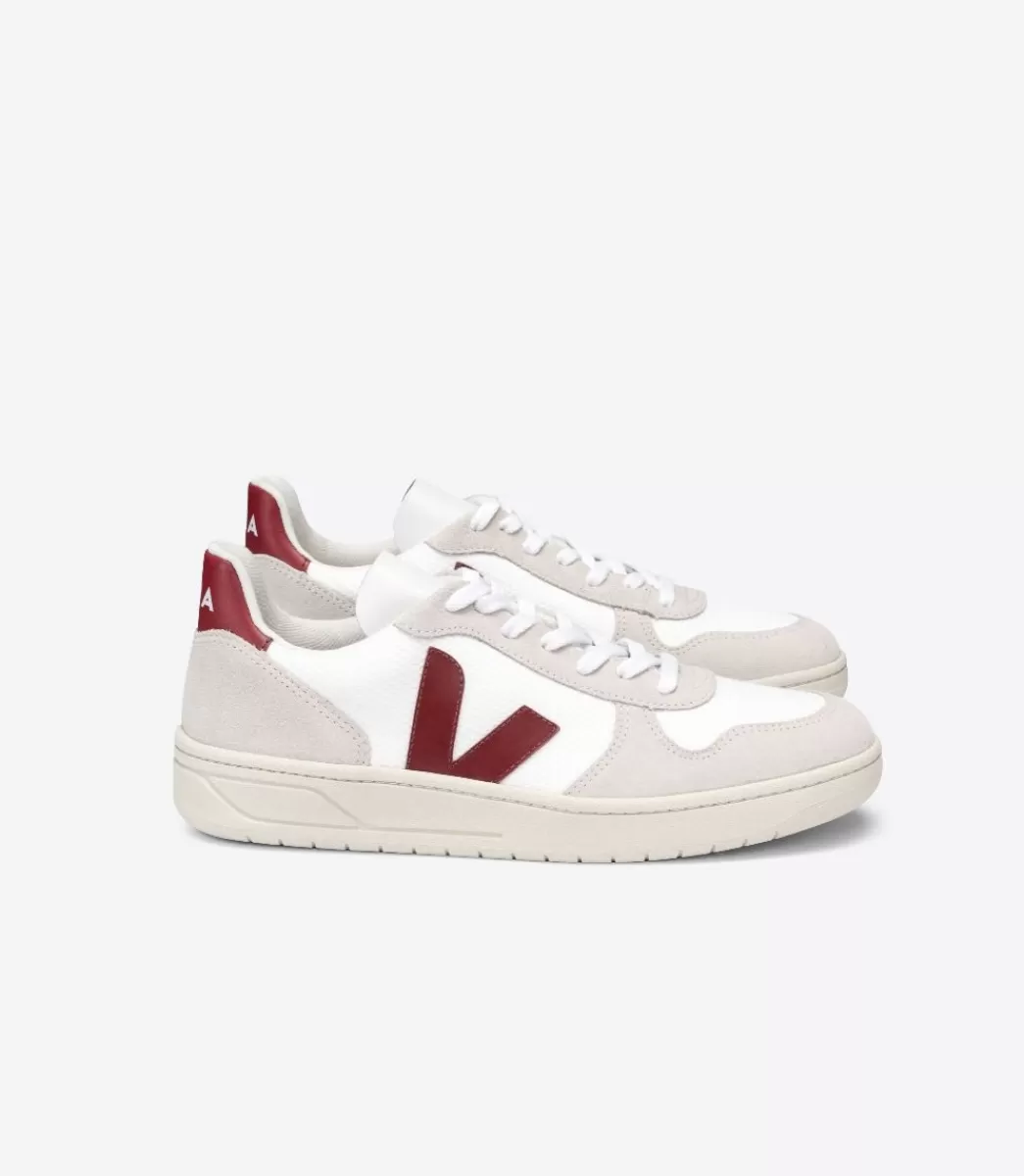 Femme VEJA V-10 | V-10<V-10 B-MESH WHITE NATURAL MARSALA