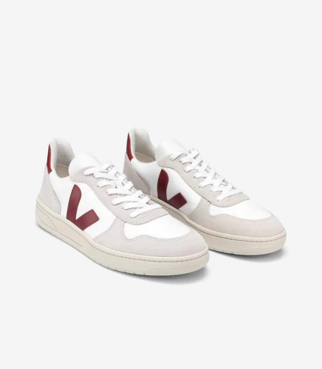 Femme VEJA V-10 | V-10<V-10 B-MESH WHITE NATURAL MARSALA