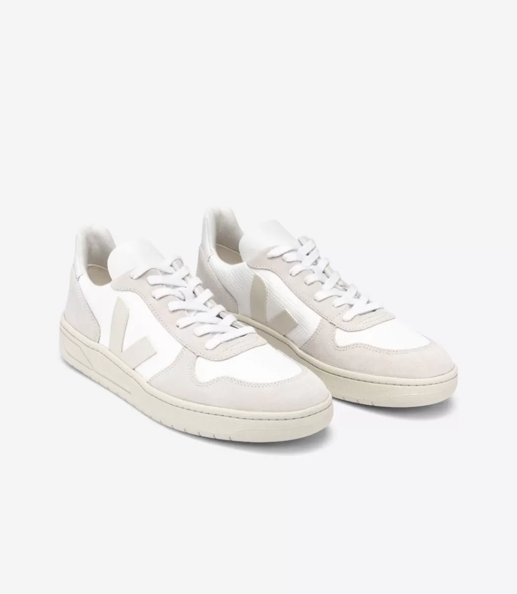 Femme VEJA V-10 | V-10<V-10 B-MESH WHITE NATURAL PIERRE