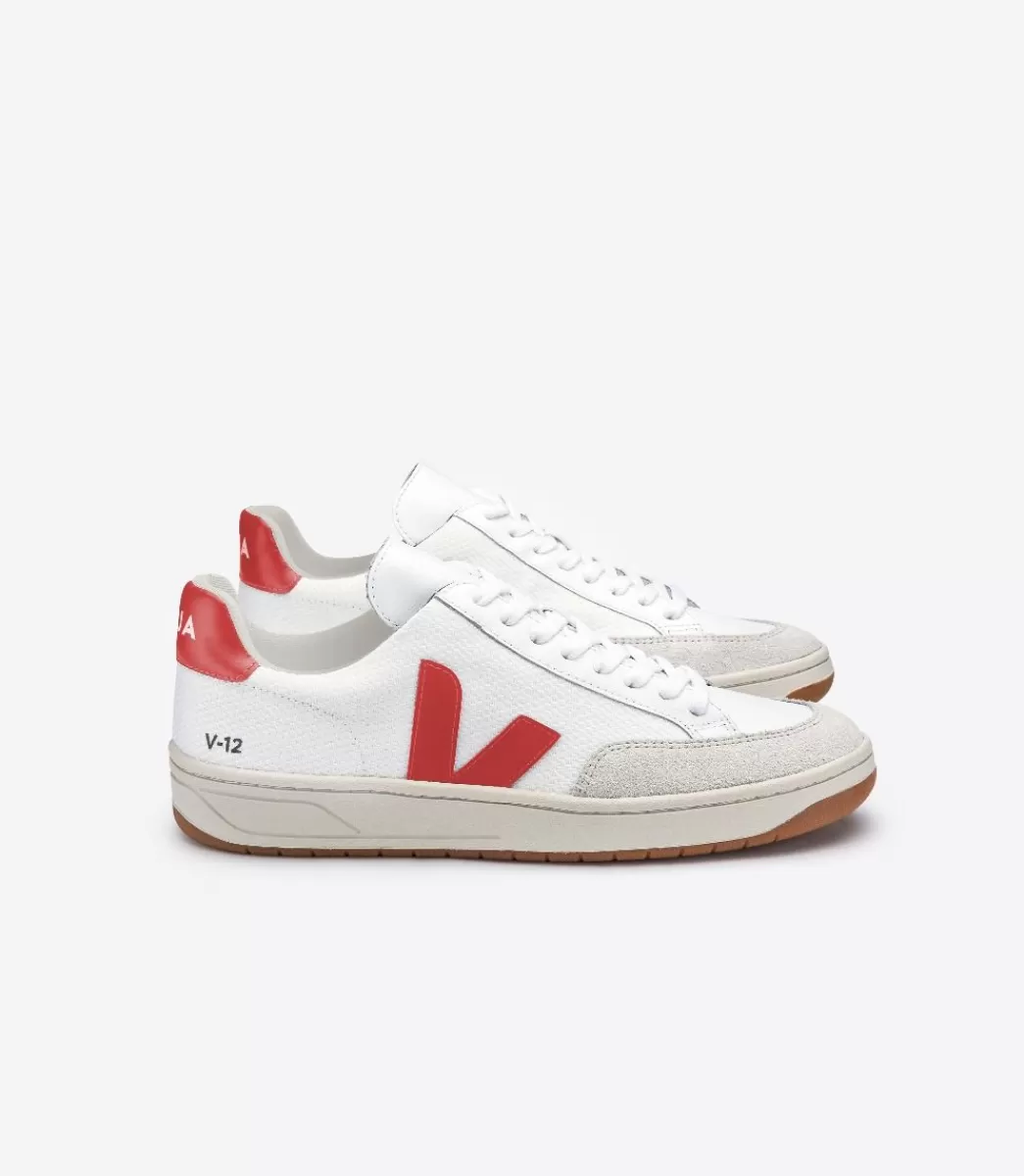 VEJA Adultes<V-12 B-MESH WHITE PEKIN