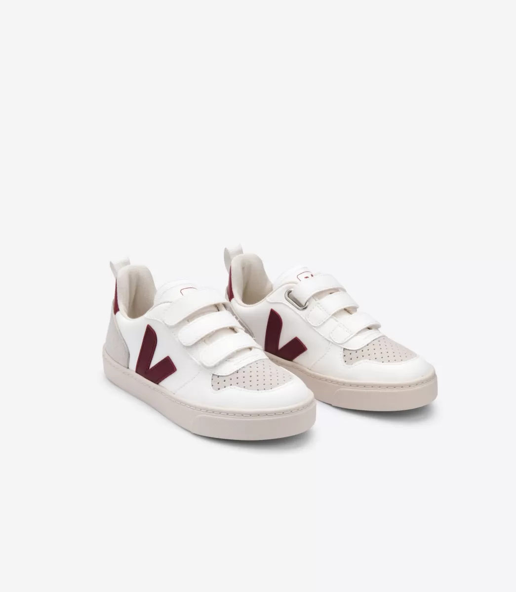 Enfant VEJA Enfants<V-10 CWL WHITE MARSALA