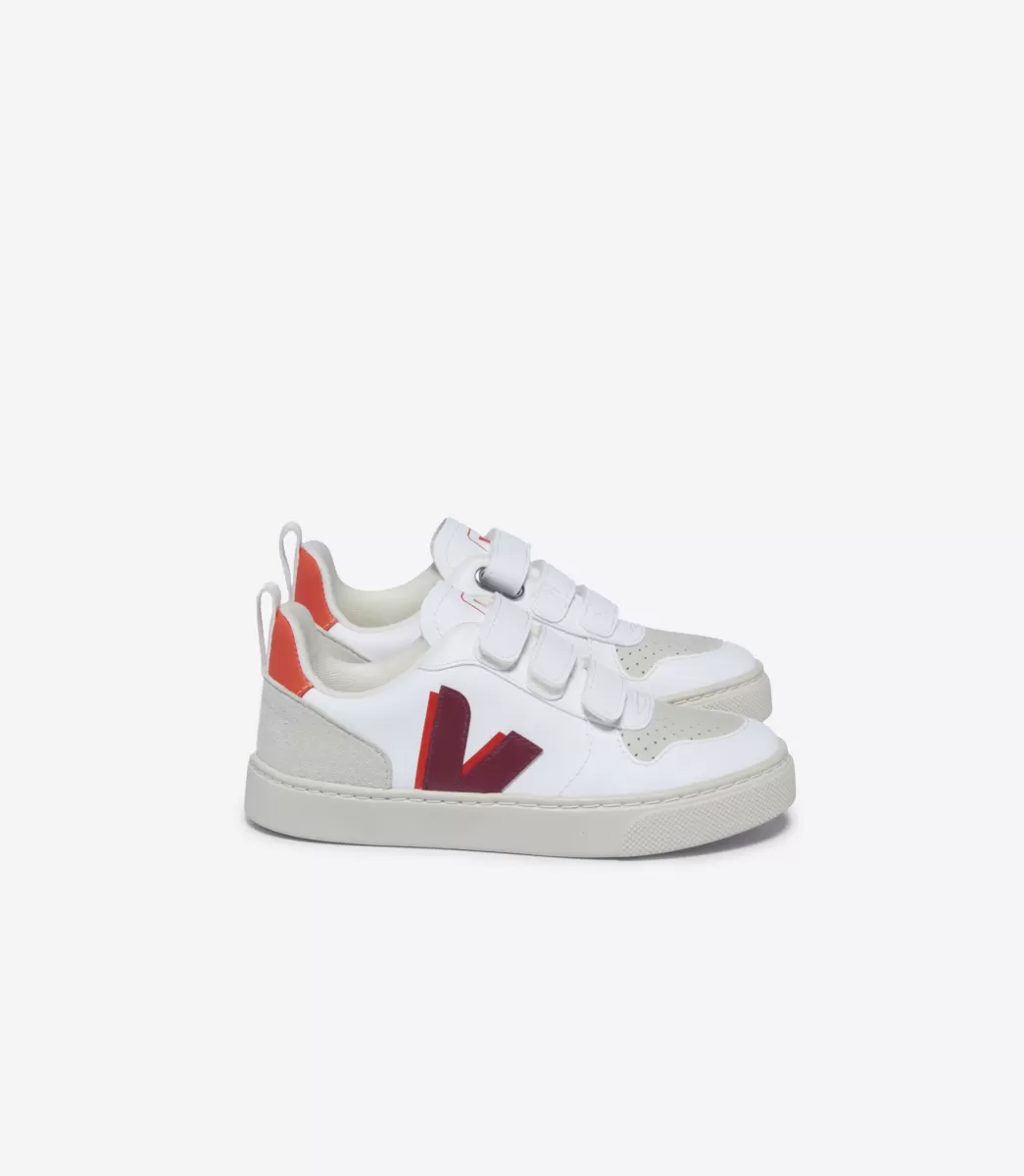 Enfant VEJA Enfant | Vegan<V-10 CWL WHITE MARSALA ORANGE FLUO