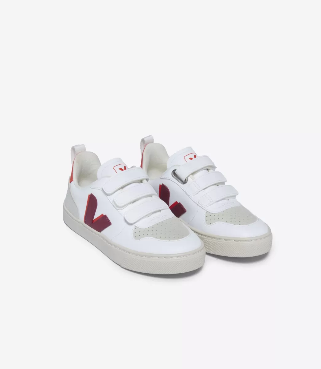 Enfant VEJA Enfant | Vegan<V-10 CWL WHITE MARSALA ORANGE FLUO