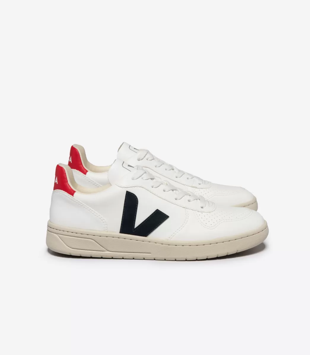 Femme VEJA Adulte | Vegan<V-10 CWL WHITE NAUTICO PEKIN