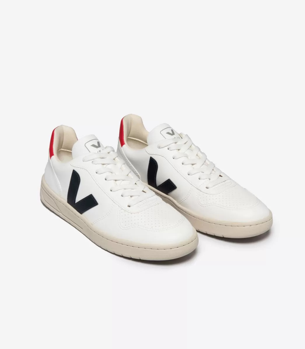 Femme VEJA Adulte | Vegan<V-10 CWL WHITE NAUTICO PEKIN