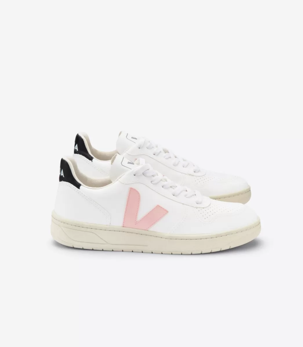 VEJA Adultes<V-10 CWL WHITE PETALE BLACK