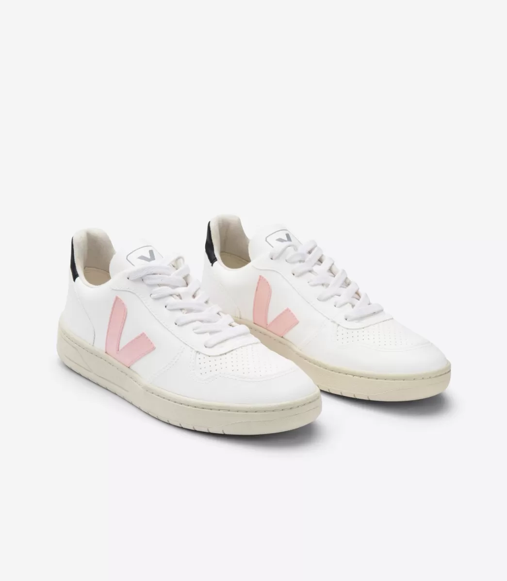 VEJA Adultes<V-10 CWL WHITE PETALE BLACK