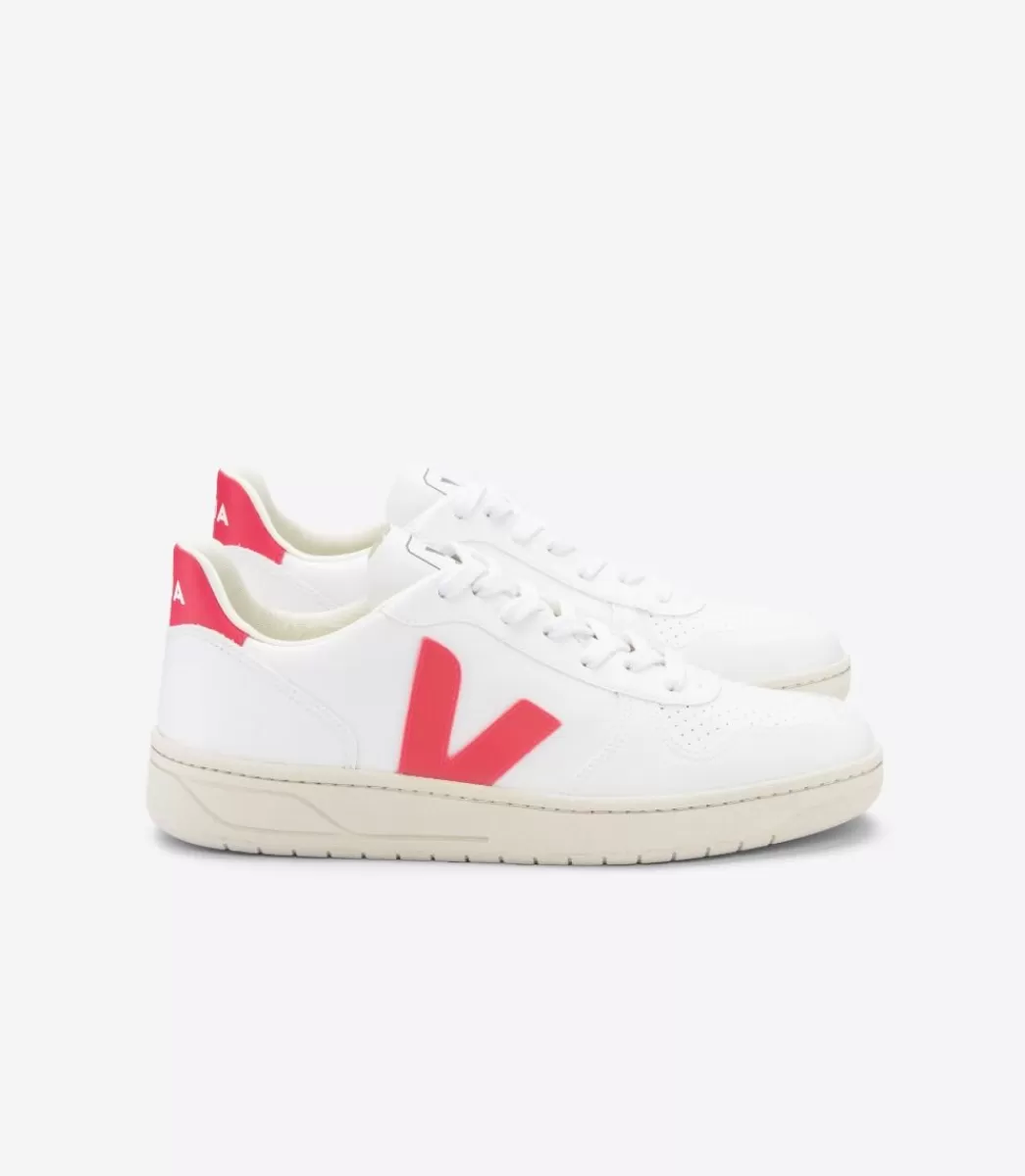Femme VEJA Adulte | Vegan<V-10 CWL WHITE ROSE FLUO