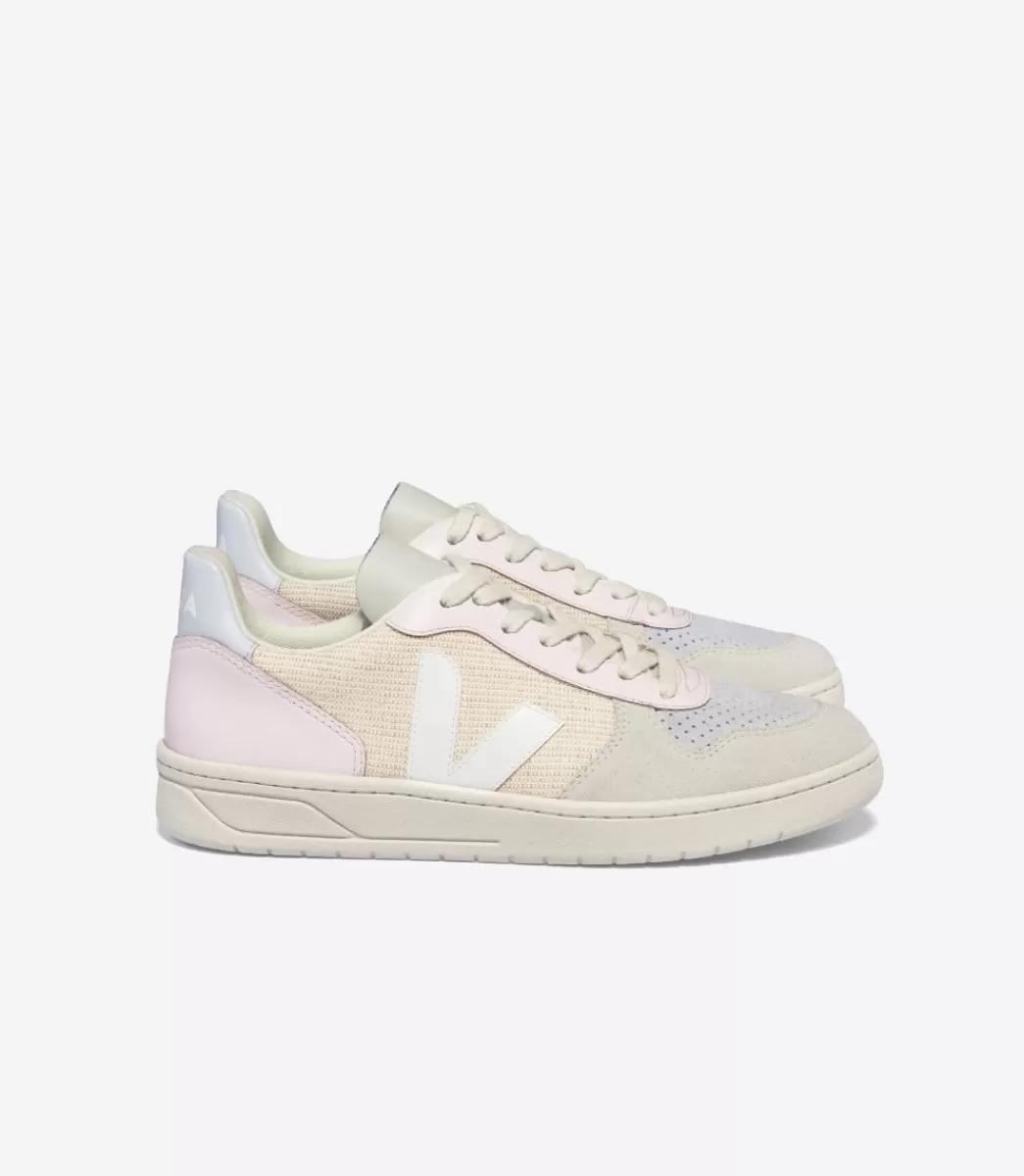 Femme VEJA V-10<V-10 J-MESH JUTE WHITE MULTICO