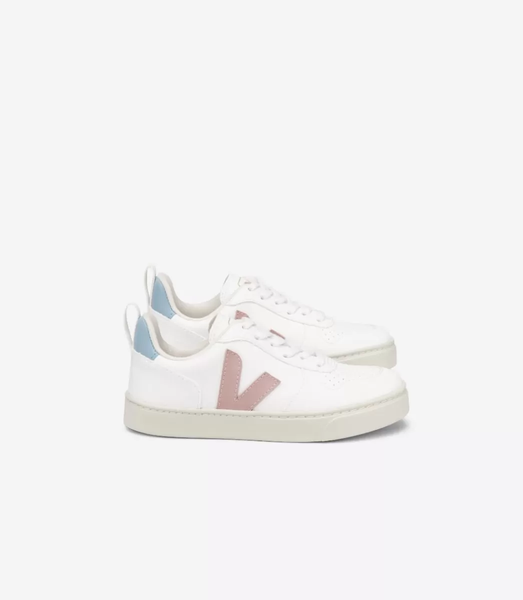 Enfant VEJA Enfants<V-10 LACES CWL WHITE BABE BLUE