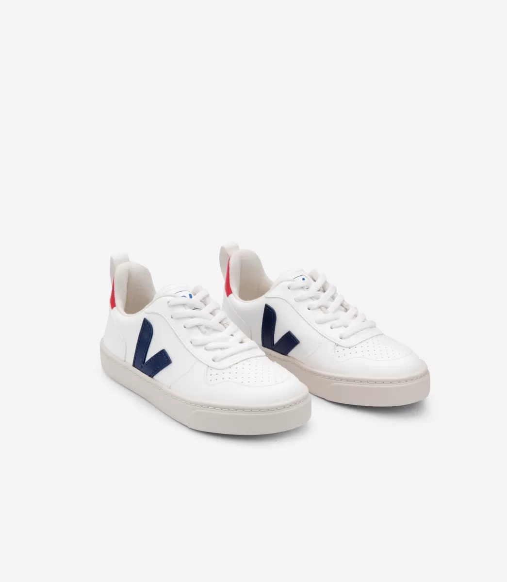 Enfant VEJA Enfant | Vegan<V-10 LACES CWL WHITE COBALT PEKIN