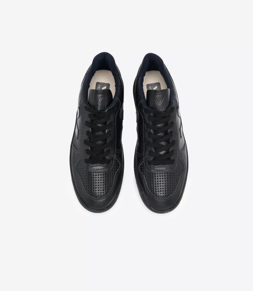 VEJA Adultes<V-10 LEATHER BLACK BLACK