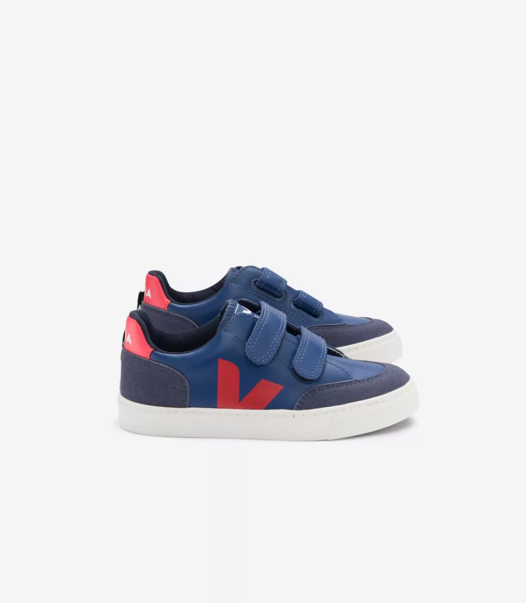 Enfant VEJA Enfants<V-12 LEATHER COBALT PEKIN