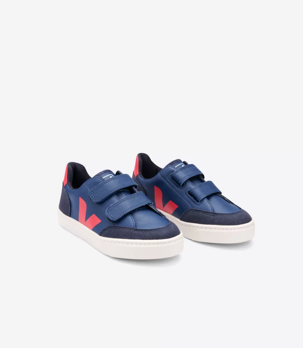 Enfant VEJA Enfants<V-12 LEATHER COBALT PEKIN