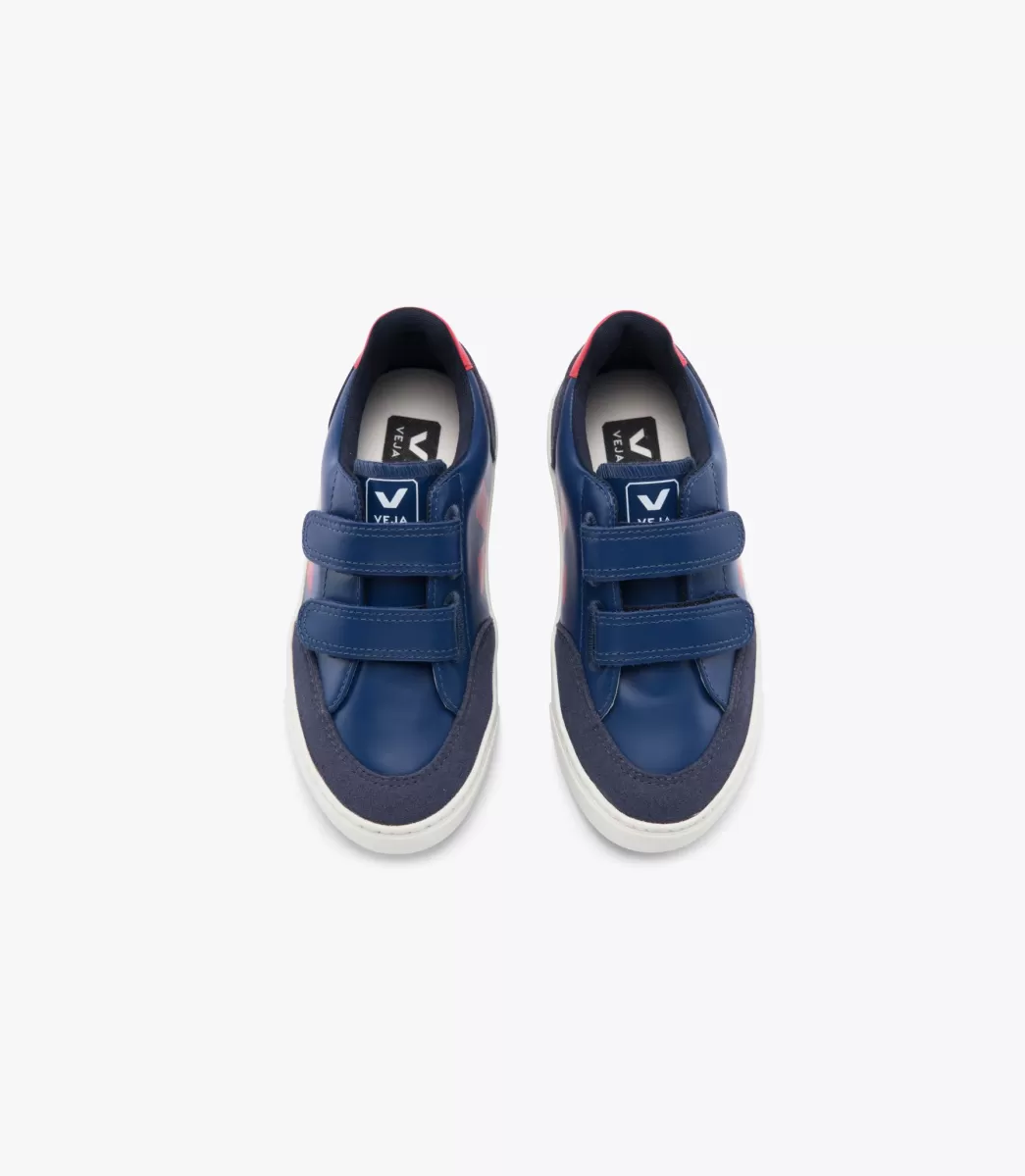 Enfant VEJA Enfants<V-12 LEATHER COBALT PEKIN