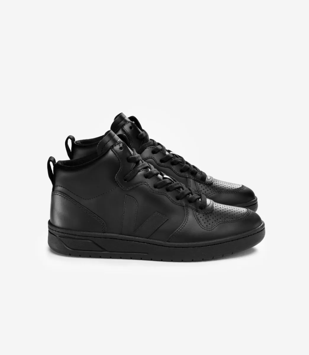 Femme VEJA V-15 | V-15<V-15 LEATHER FULL BLACK