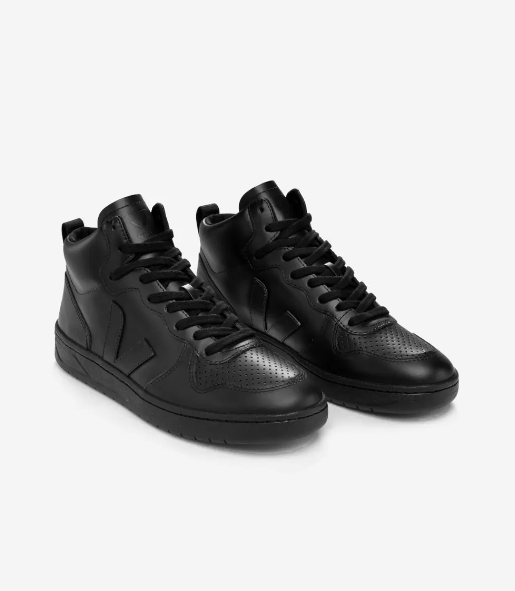 Femme VEJA V-15 | V-15<V-15 LEATHER FULL BLACK